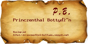 Princzenthal Bottyán névjegykártya